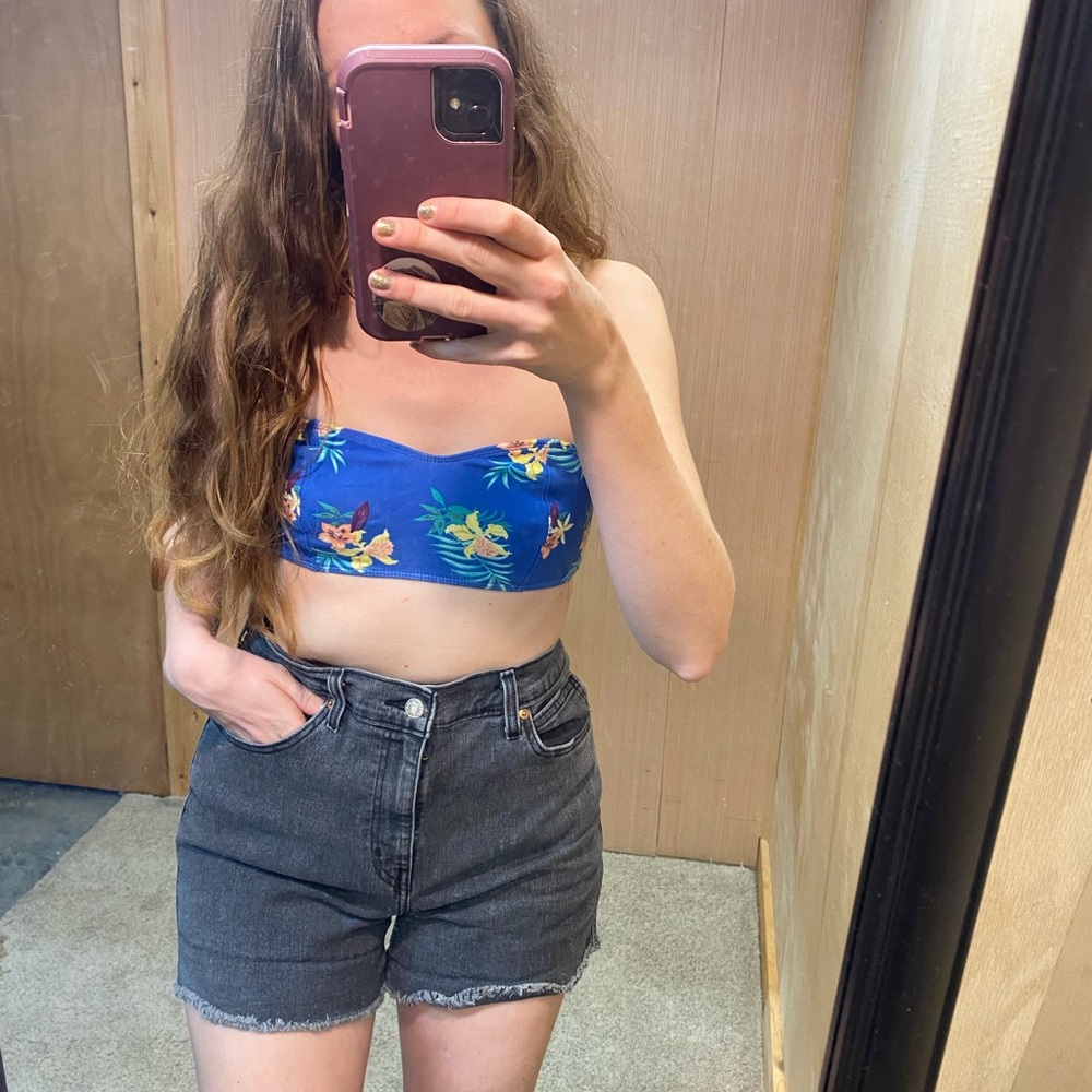 PacSun Nollie Blue Floral Bandeau
